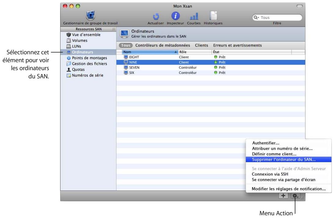 APPLE XSAN 2 - Suppression d'un client du réseau SAN - 1
