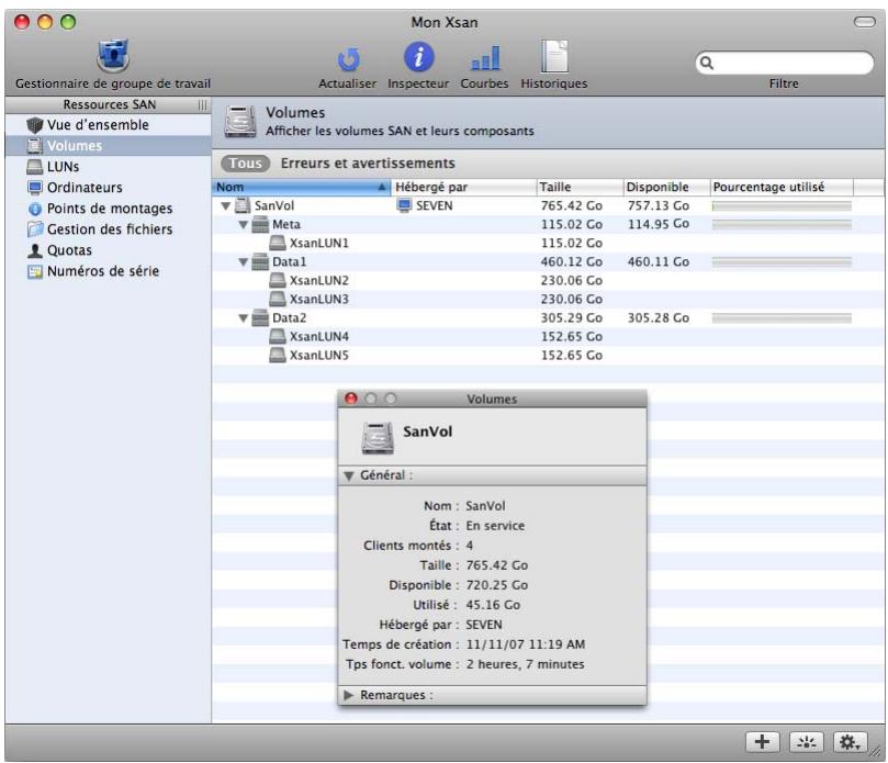 APPLE XSAN 2 - Contrôle de l'état des volumes - 1