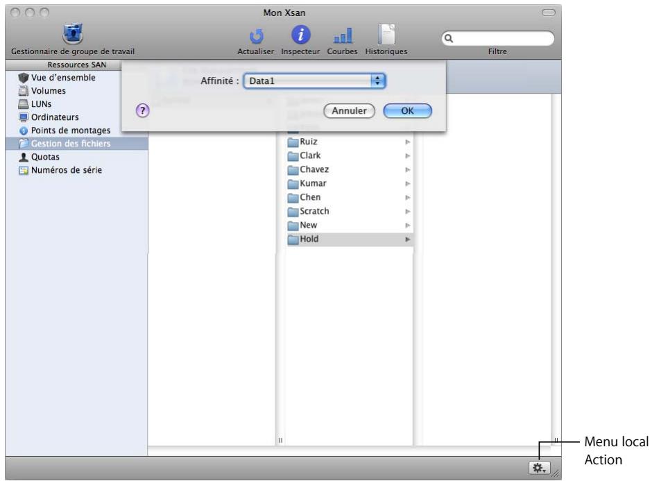APPLE XSAN 2 - Configuration d'une affinité de dossier - 1