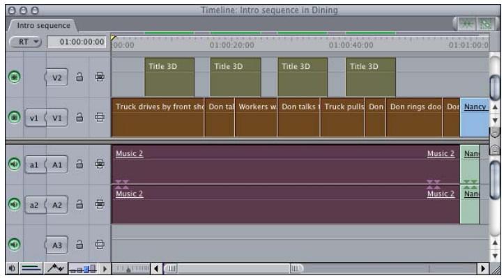 APPLE FINAL CUT PRO 5 - To create a nested sequence using the Nest Items command: - 1