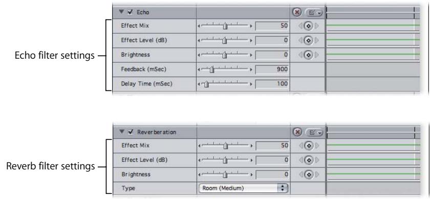 APPLE FINAL CUT PRO 5 - Echo and Reverb Filters - 1