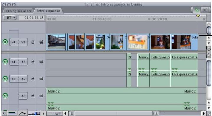 APPLE FINAL CUT PRO 5 - Example: Trimming a Browser Clip by the Duration of a Sequence Clip - 2