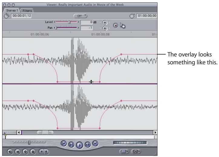 APPLE FINAL CUT PRO 5 - To set and adjust subframe keyframes: - 4