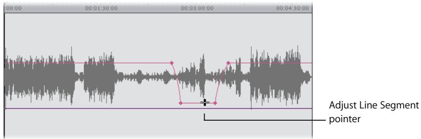 APPLE FINAL CUT PRO 5 - To adjust the level or pan of a single keyframe, do one of the following: - 1
