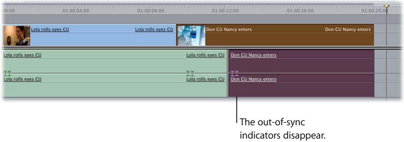 APPLE FINAL CUT PRO 5 - Choose Modify > Mark in Sync. - 1