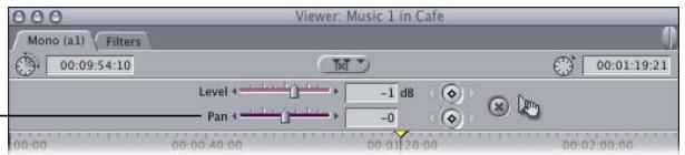 APPLE FINAL CUT PRO 5 - Changing the Pan of Audio in the Viewer - 1