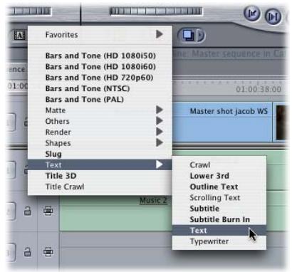 APPLE FINAL CUT PRO 5 - To create a title clip: - 1