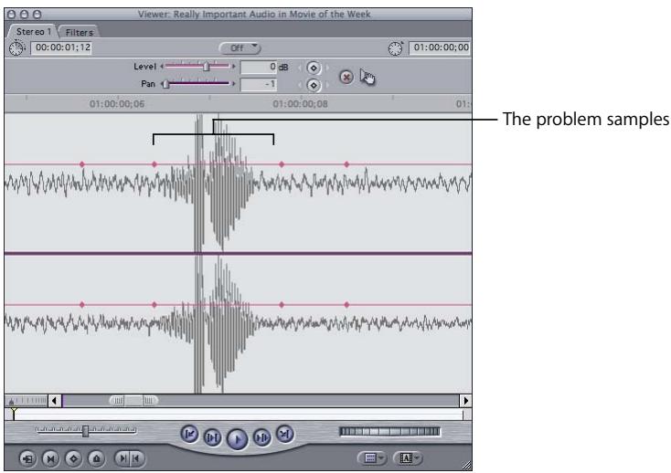APPLE FINAL CUT PRO 5 - To set and adjust subframe keyframes: - 3