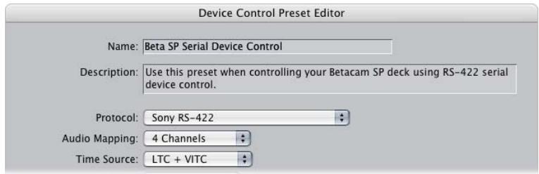 APPLE FINAL CUT PRO 5 - To create a custom Easy Setup for capturing DV NTSC video from a Betacam SP deck: - 1