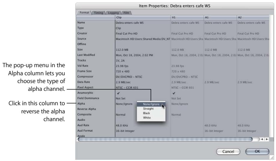 APPLE FINAL CUT PRO 5 - Types of Alpha Channels Recognized in Final Cut Pro - 1