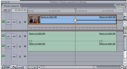 APPLE FINAL CUT PRO 5 - To drag a source frame to a new time: - 3