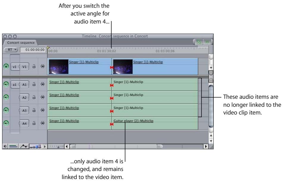APPLE FINAL CUT PRO 5 - Switching and Cutting Video and Audio Items Separately - 2