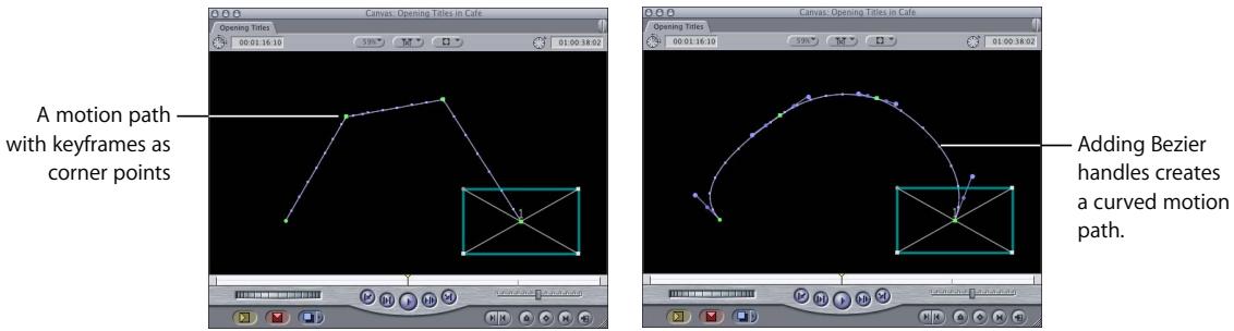 APPLE FINAL CUT PRO 5 - Creating Curved Motion Paths Using Bezier Handles - 1