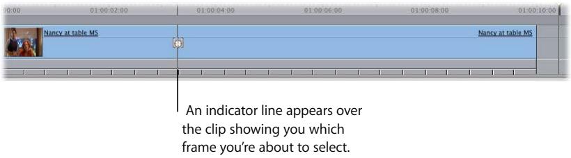 APPLE FINAL CUT PRO 5 - To drag a source frame to a new time: - 1