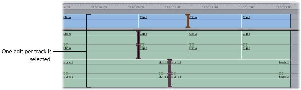 APPLE FINAL CUT PRO 5 - Selecting Multiple Edit Points - 2