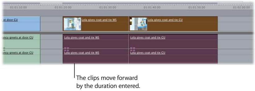 APPLE FINAL CUT PRO 5 - To move a clip in your sequence using timecode: - 2