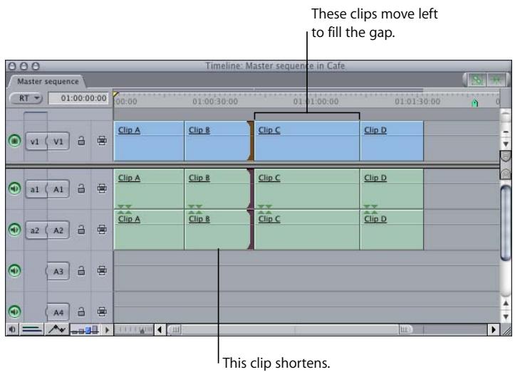 APPLE FINAL CUT PRO 5 - To do a ripple edit in the Timeline: - 4