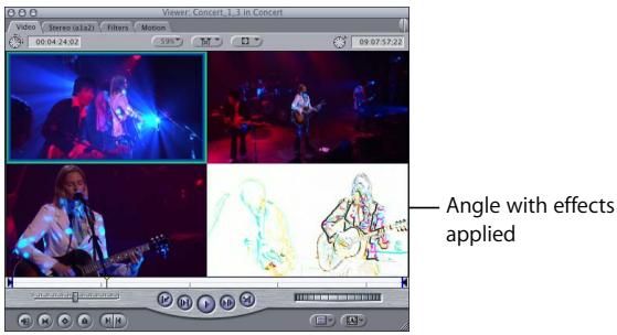 APPLE FINAL CUT PRO 5 - Applying Filters to the Active Multiclip Angle - 1