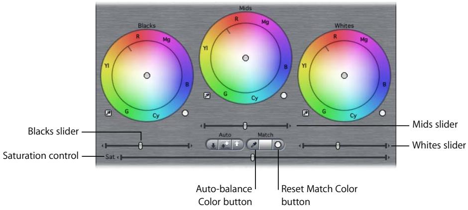 APPLE FINAL CUT PRO 5 - Level and Saturation Controls in the Color Corrector 3-Way Filter - 1