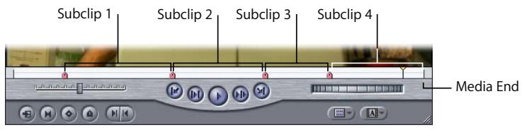 APPLE FINAL CUT PRO 5 - How Markers Determine Subclip Durations - 1