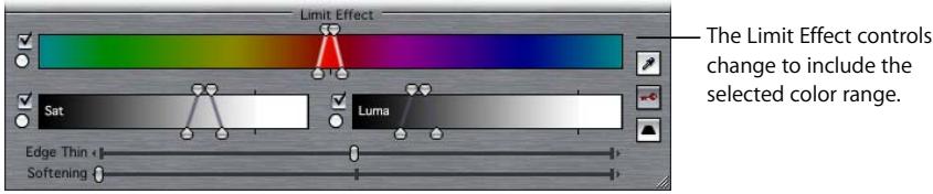 APPLE FINAL CUT PRO 5 - Example: Using the Limit Effect Controls to Change a Specific Color - 4