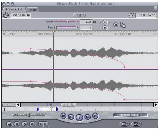 APPLE FINAL CUT PRO 5 - To record audio level and pan keyframes using a control surface: - 1
