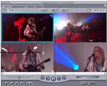 APPLE FINAL CUT PRO 5 - To adjust the relative start time of a multiclip angle: - 1