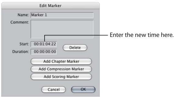 APPLE FINAL CUT PRO 5 - Moving a Marker - 2