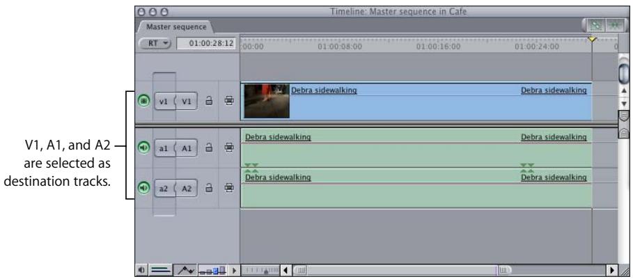 APPLE FINAL CUT PRO 5 - Setting Destination Tracks - 1