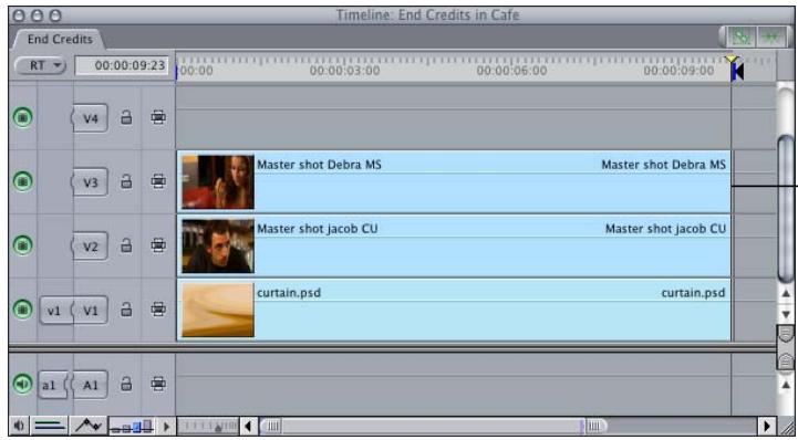 APPLE FINAL CUT PRO 5 - Example 1: Using Motion Settings to Create a Multiclip Layout - 9