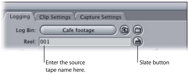 APPLE FINAL CUT PRO 5 - To enter a reel name: - 1