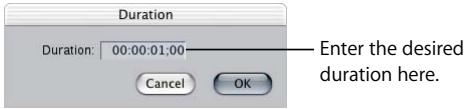 APPLE FINAL CUT PRO 5 - To change a transition's duration in the Timeline using timecode: - 1