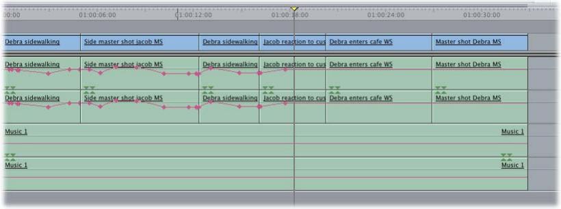 APPLE FINAL CUT PRO 5 - Recording Audio Level and Pan Keyframes - 1