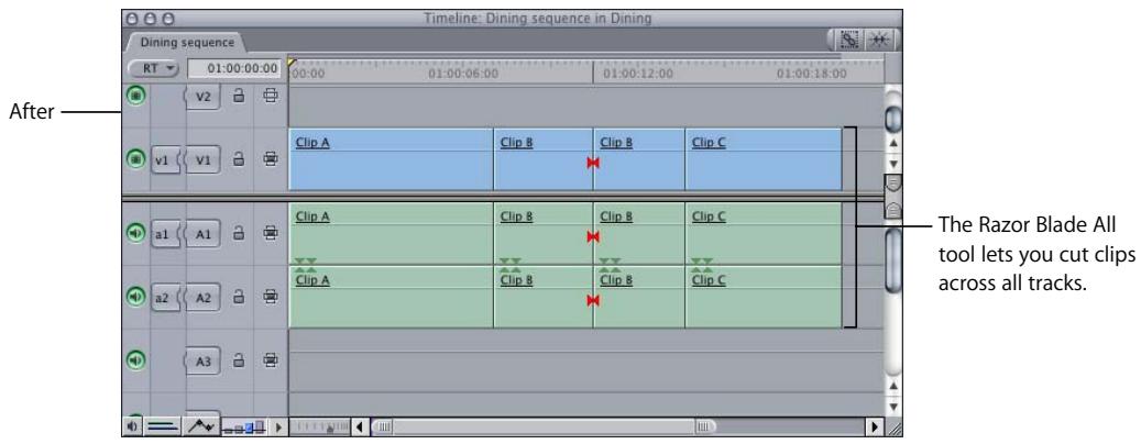 APPLE FINAL CUT PRO 5 - Cutting Clips in the Timeline - 5