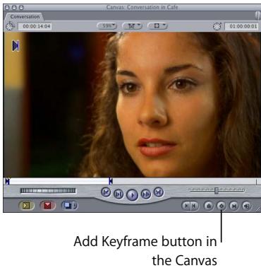 APPLE FINAL CUT PRO 5 - To set a keyframe: - 2