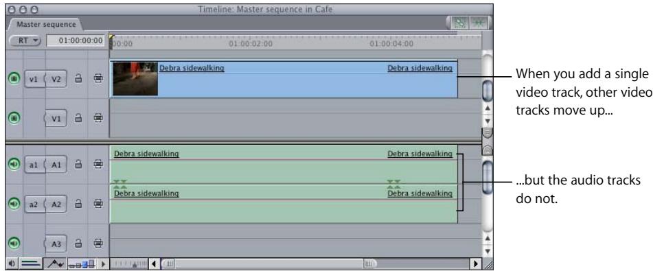 APPLE FINAL CUT PRO 5 - To add multiple tracks to a sequence: - 2
