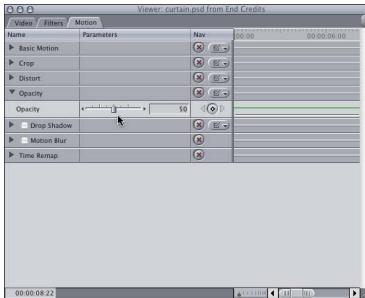APPLE FINAL CUT PRO 5 - Example 2: Using Additional Motion Settings to Refine the Layout - 7