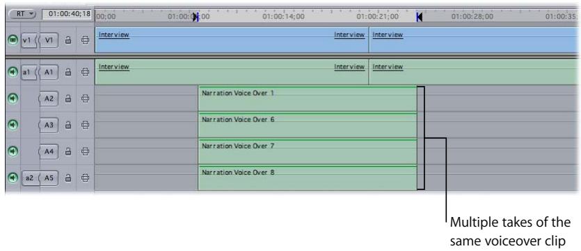 APPLE FINAL CUT PRO 5 - Recording Multiple Takes - 1