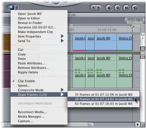APPLE FINAL CUT PRO 5 - Options for Displaying Duplicate Frames - 3