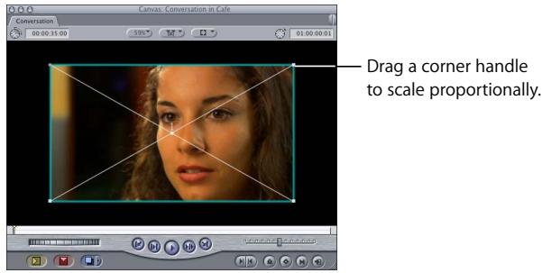 APPLE FINAL CUT PRO 5 - To scale a clip: - 1