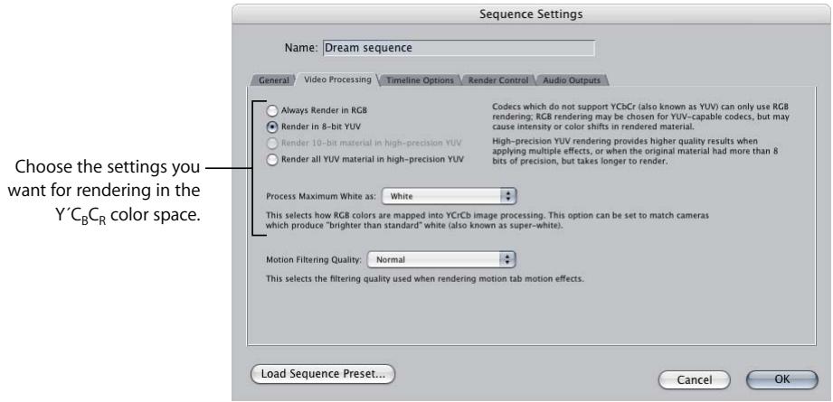 APPLE FINAL CUT PRO 5 - About Settings in the Video Processing Tab - 1