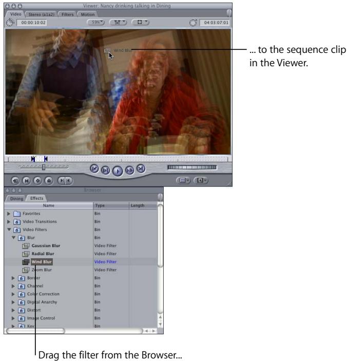 APPLE FINAL CUT PRO 5 - Applying a Filter to a Clip - 3