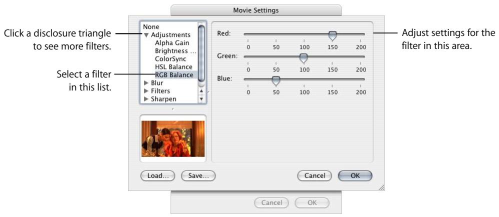 APPLE FINAL CUT PRO 5 - Filter Settings - 1
