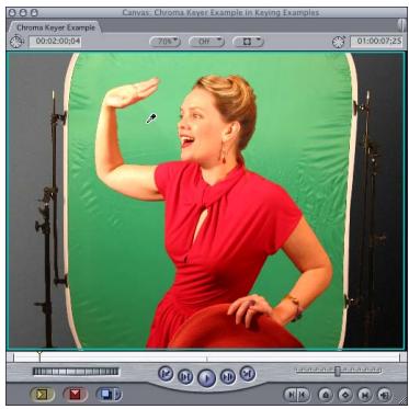 APPLE FINAL CUT PRO 5 - Example: Using the Chroma Keyer Filter - 1