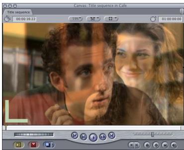 APPLE FINAL CUT PRO 5 - Adjusting Opacity Levels of Clips - 1