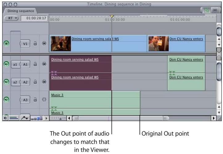 APPLE FINAL CUT PRO 5 - Trimming Audio Clips in the Viewer - 4
