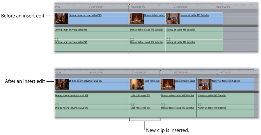 APPLE FINAL CUT PRO 5 - To perform an insert edit: - 2