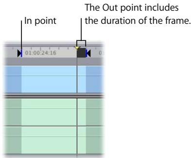 APPLE FINAL CUT PRO 5 - To see exactly how the Out point inclusive rule works: - 1