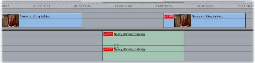 APPLE FINAL CUT PRO 5 - When Linked Clips Are Moved Out of Sync - 6