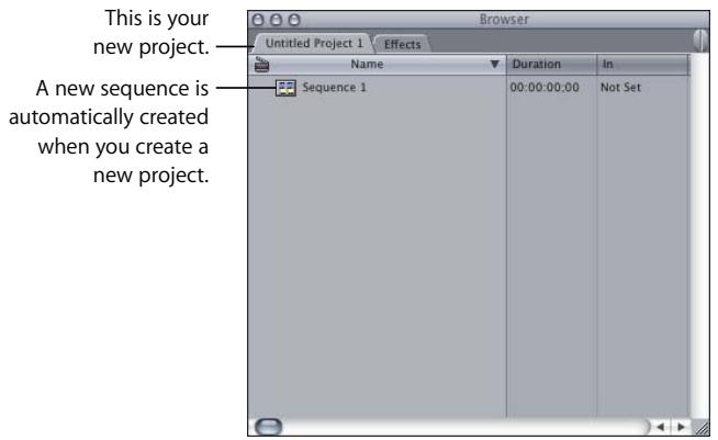 APPLE FINAL CUT PRO 5 - To create a new project: - 1